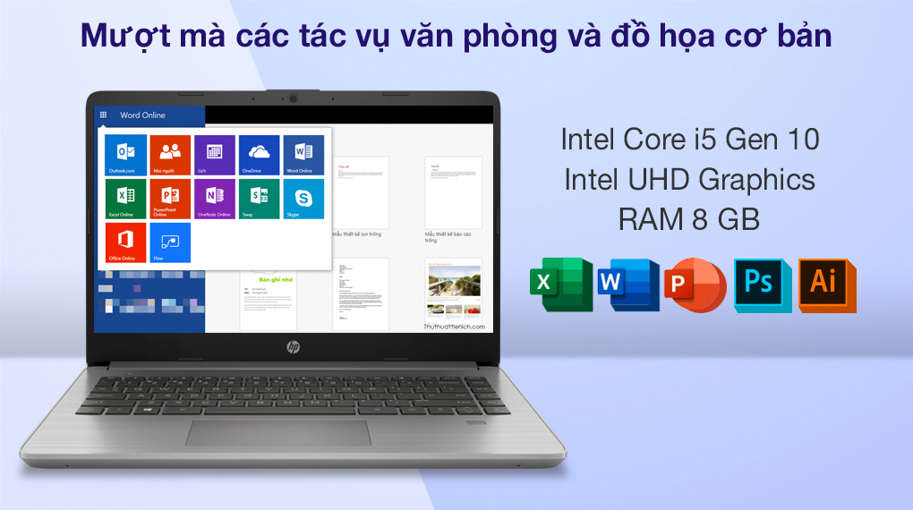 Laptop HP 340s G7 i5 1035G1/8GB/512GB/Win10 (36A35PA)
